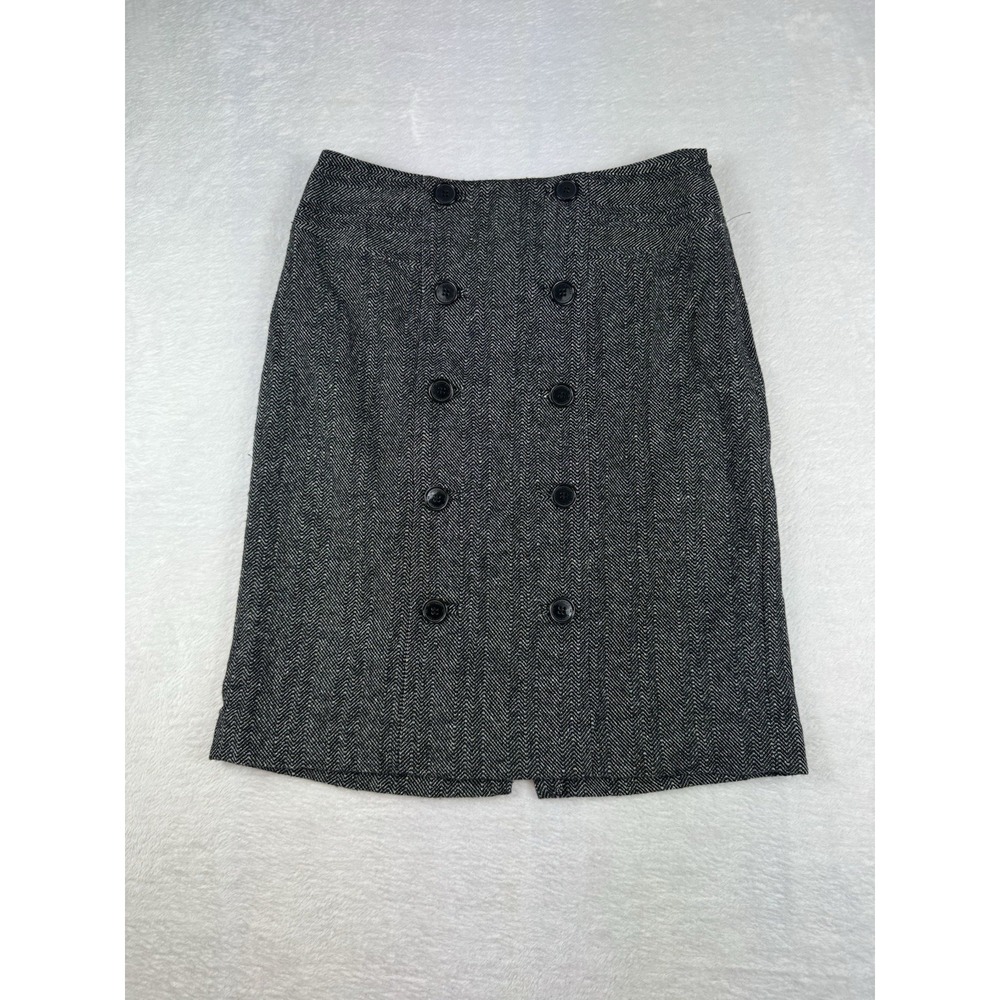 Anne Klein Skirt Size 4 Front Buttons Straight Pencil Academia Career Posh Class